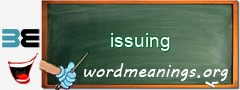 WordMeaning blackboard for issuing